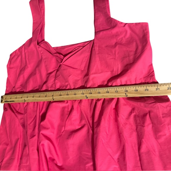 Anthropologie Daily Practice Sleeveless Mini Dress Size Large Pink Split Neck - Picture 12 of 13